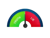 a green and red gauge that says truth and lie on it