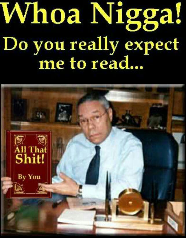 Whoa Nigga Do You Really Expect Me To Read All That Shit By You | tl;dr |  Know Your Meme