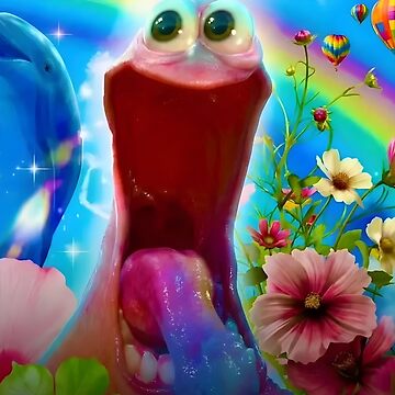 Geeked Patrick Star Meme Sticker - Trippy Rainbow Patrick Tongue Out  Sticker for Sale by EDAE | Redbubble