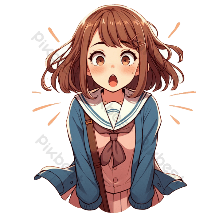 Anime Girl Shocked PNG PNG Images | PNG Free Download - Pikbest