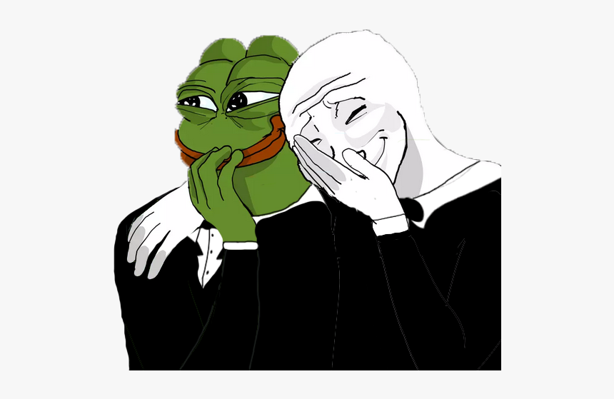 Pepe And Wojak Laughing, HD Png Download , Transparent Png Image - PNGitem