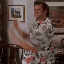 Jim Carrey Oh yeah gif from Ace Ventura movie | Reaction GIFS