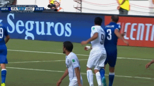 Watch: Alleged World Cup biting incident - Chicago Tribune