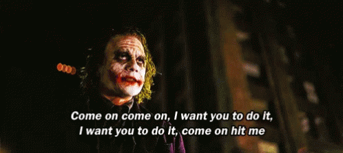 Joker Hit Me GIFs | Tenor