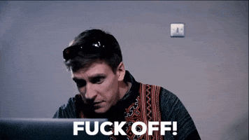 Fah Fuck Off GIF by FoilArmsandHog