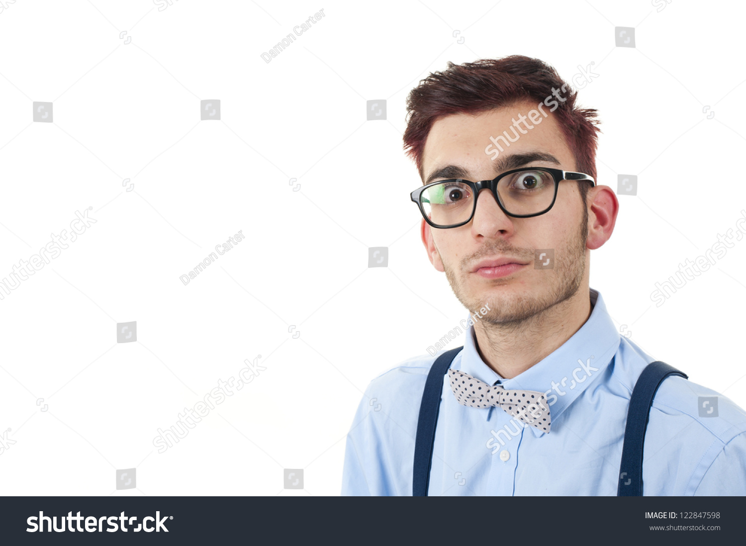 Young Curious Nerd Man Posing Stock Photo (Edit Now) 122847598