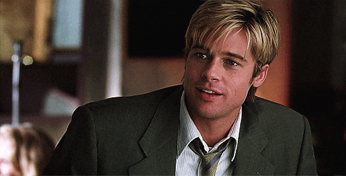 Image result for brad pitt smile gif