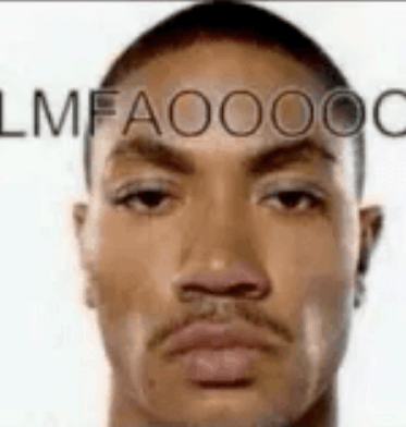 a close up of a man 's face with the words `` lmfaoooc '' written on it .