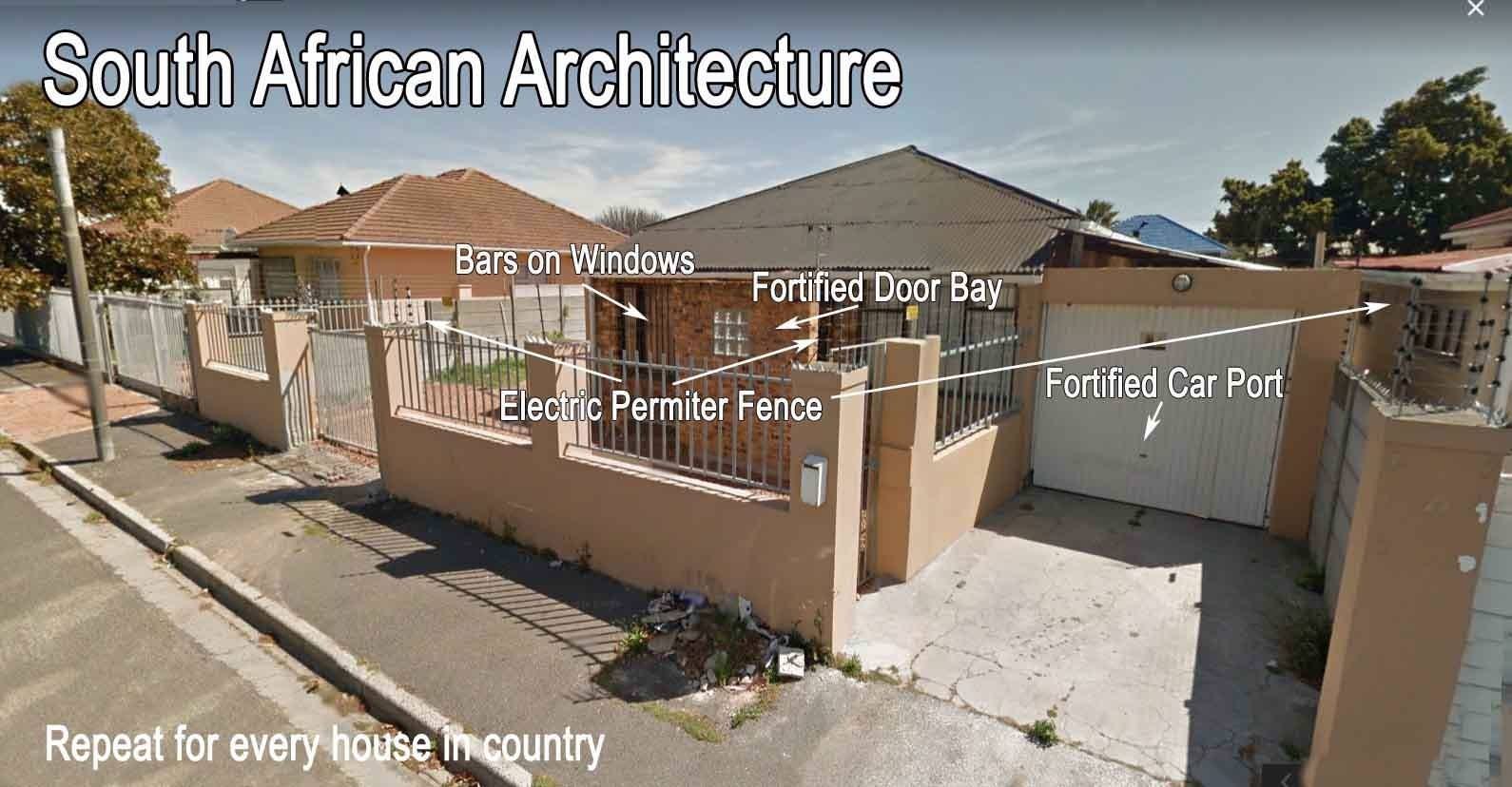 Are white suburbs in SA really fortified to this extent? : southafrica