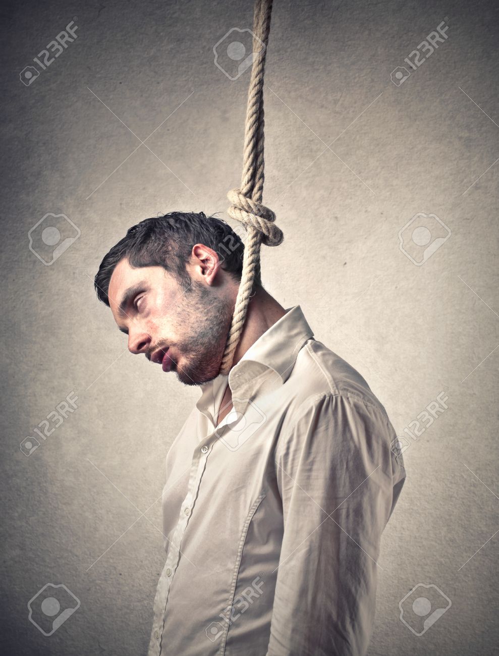 Image result for man hanging from rope