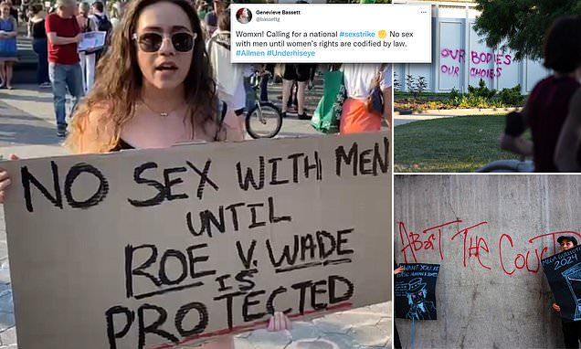 Women threaten to go on SEX STRIKE in protest over SCOTUS overturning Roe v Wade