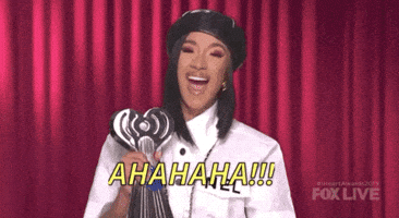 Cardi B Laughing GIF by iHeartRadio