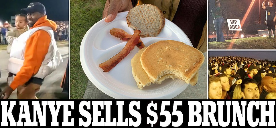 Kanye West under fire for $55 Brunchella VIP breakfast plate at church service