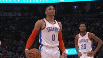 breathe out russell westbrook GIF by NBA