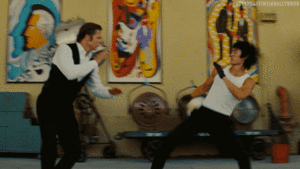 Brad Pitt vs Bruce Lee fighting gif | Cliff Booth and Bruce Lee Fight /  Braddu Pittu Prease | Know Your Meme