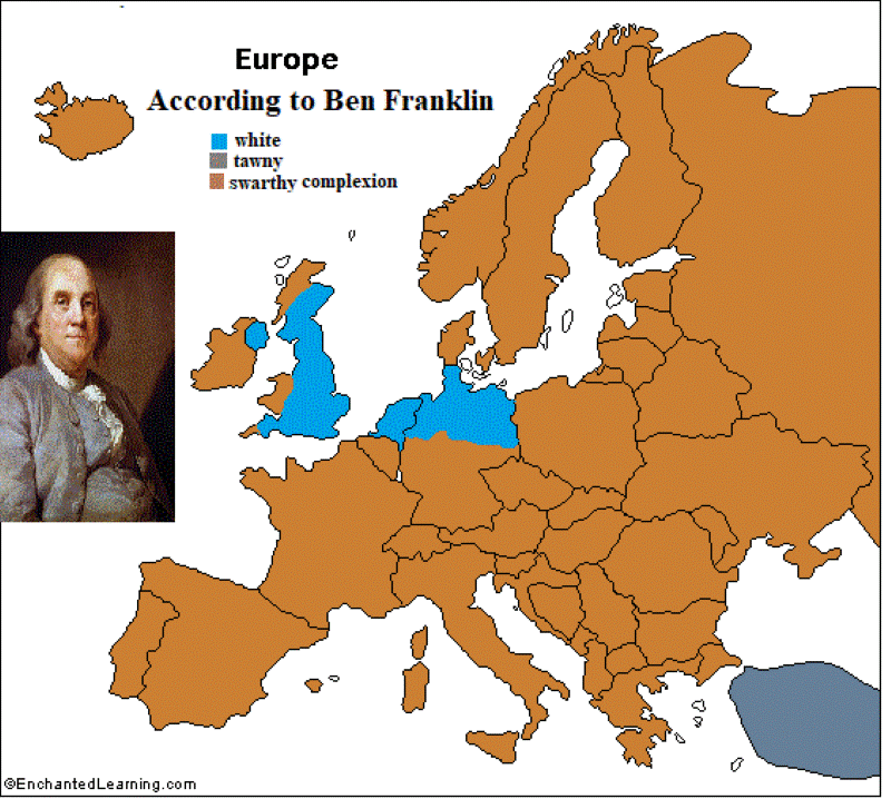 Europe according to Benjamin Franklin : r/MapPorn
