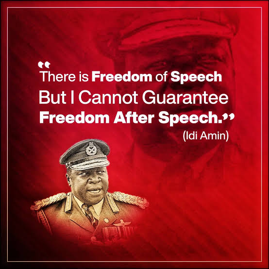 Today's Pakistan captured by Daily Times. As Idi Amin said There is freedom  of speech, but I cannot guarantee freedom after speech. Last King of  Scotland about Idi Amin is one of