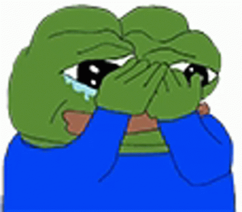 Pepe The Frog Sad Sticker - Pepe The Frog Sad Cry - Discover & Share GIFs