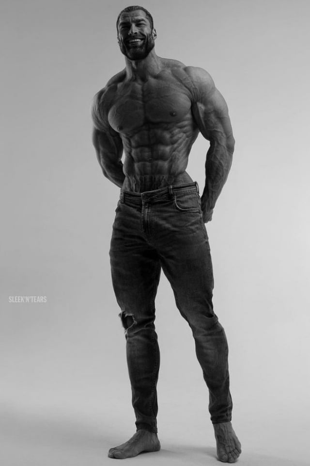 is it possible if I can get a body like gigachad? does this guy exist ? :  r/WorkoutRoutines