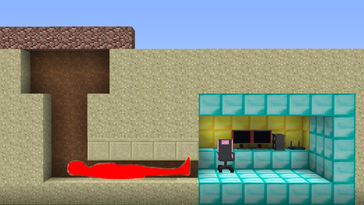 Saddam Hussein hiding in Minecraft meme