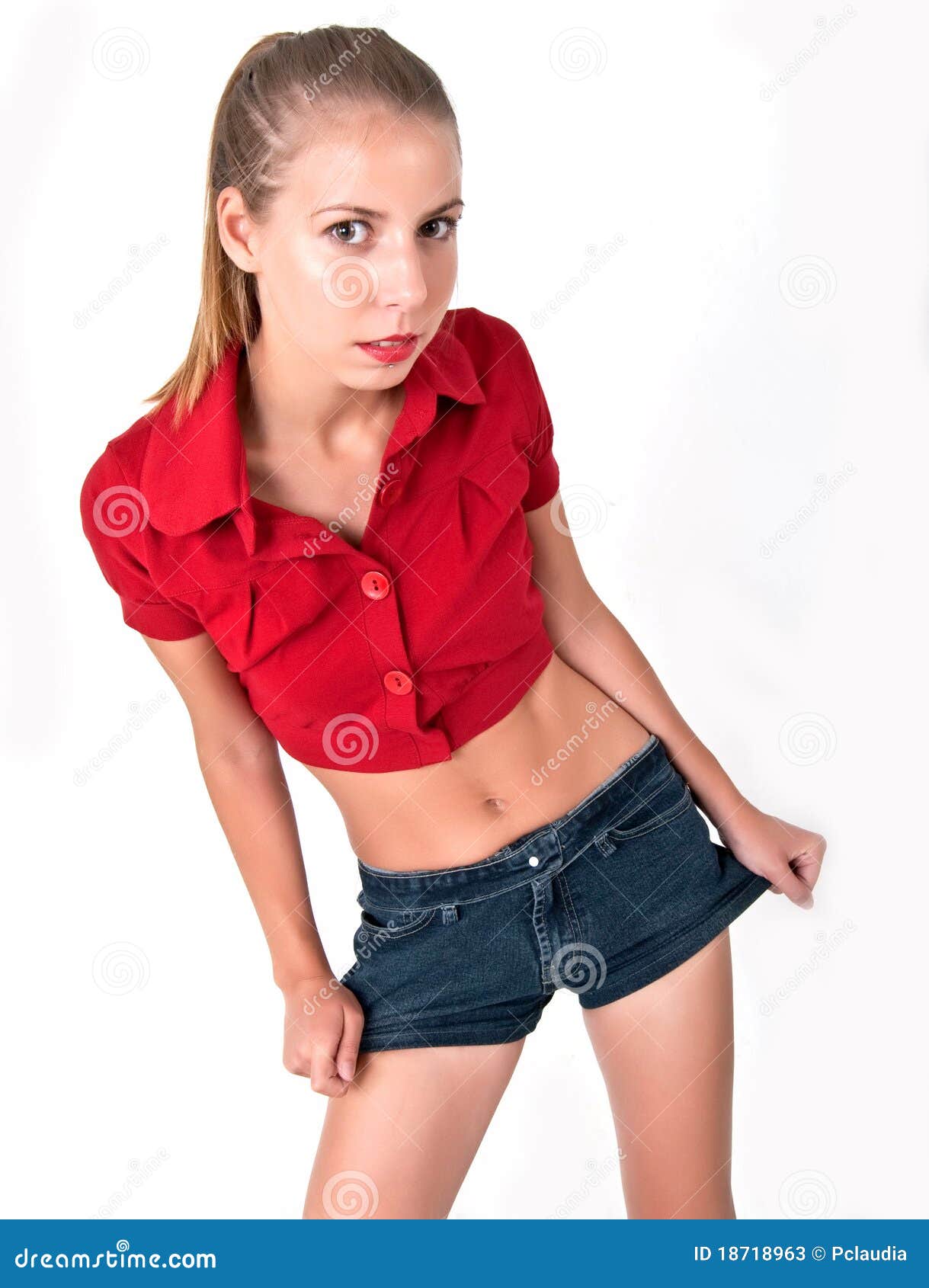 Beautiful skinny girl stock image. Image of girl, hair - 18718963