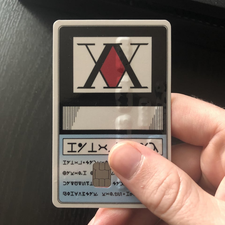 r/HunterXHunter - My new hunter licence. It's been extremely useful so far