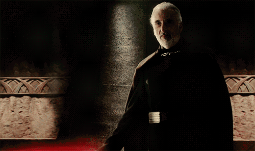 Count Dooku GIFs - Find & Share on GIPHY | Star wars ii, Count dooku, Star  wars images