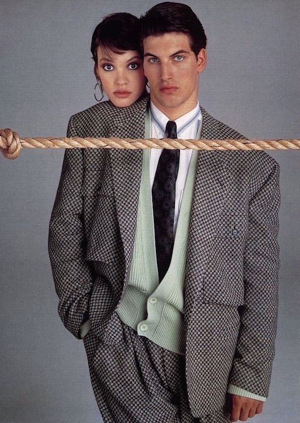 GIANNI VERSACE Menswear featuring SCOTT BENOIT & CLAUDIA MASON photographed  by RICHARD AVEDON | Gianni versace, Richard avedon, Versace owner