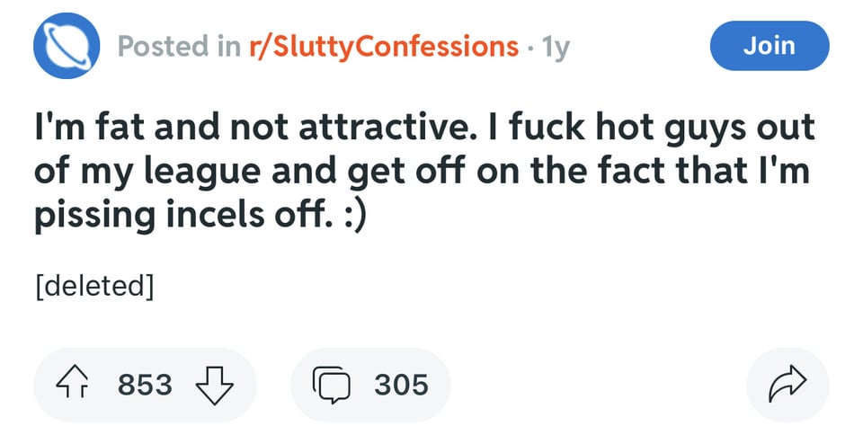 r/IncelsWithoutHate - HONK! 🤡