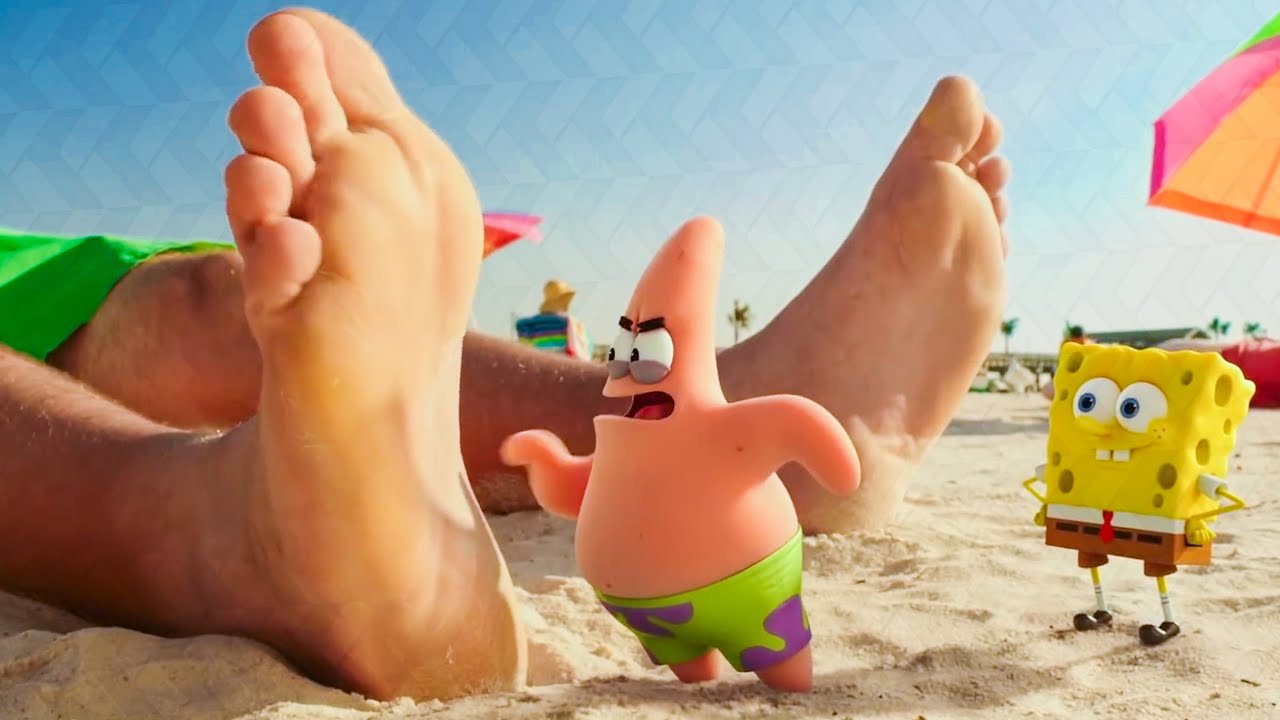 Big Feet Scene - SPONGEBOB: SPONGE OUT OF WATER (2015) Movie Clip ...