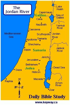Map of the Jordan River