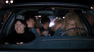 Waynes World Car GIF by Hollywood Suite