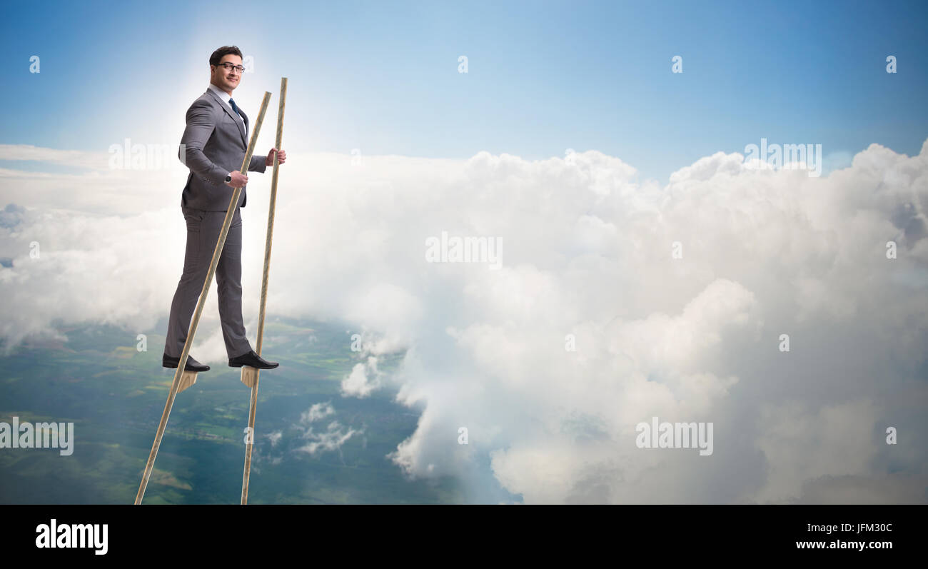 businessman-walking-on-stilts-standing-out-from-the-crowd-JFM30C.jpg