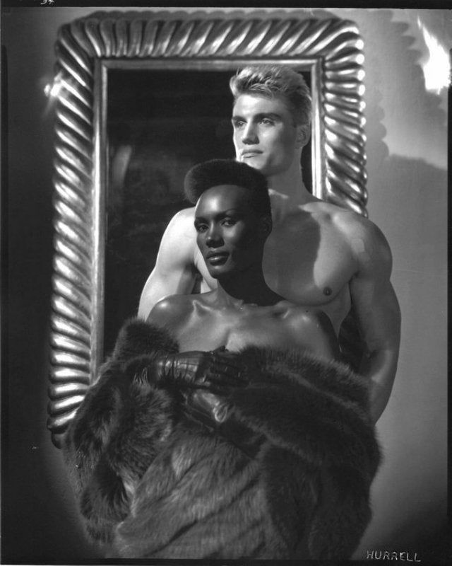 Grace Jones and Dolph Lundgren when they were a couple - 1985 -  OldSchoolCool | Grace jones, Dolph lundgren, Jones fashion