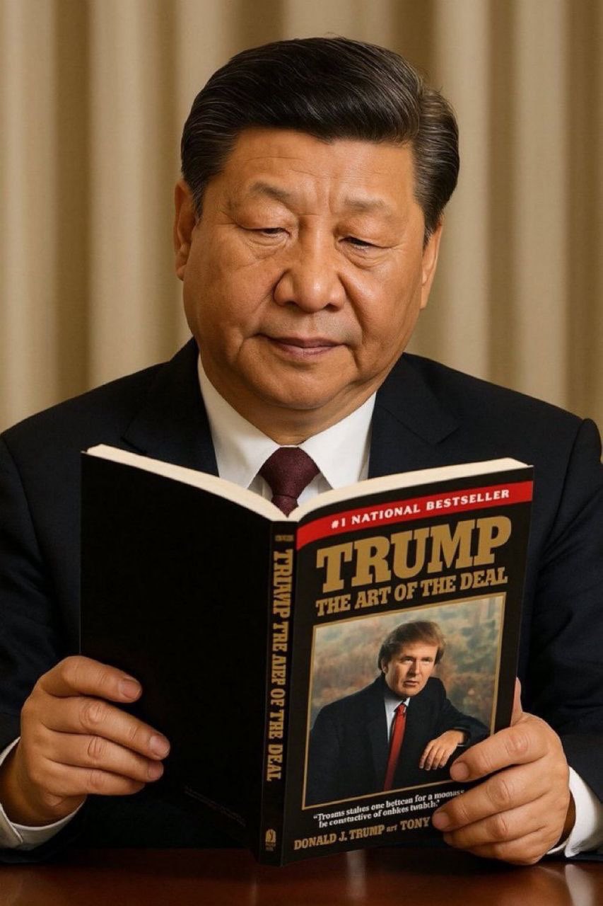 Mavica on X: Meme de Xi Jinping leyendo “The Art of the ...