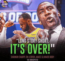 shannon sharpe on lebron james slimmer body via undisputed