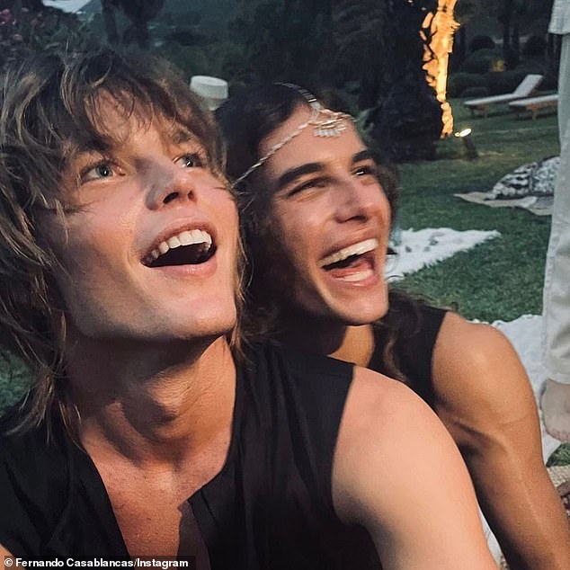 Jordan Barrett marries Fernando Casablancas at an intimate wedding in Spain  | Daily Mail Online