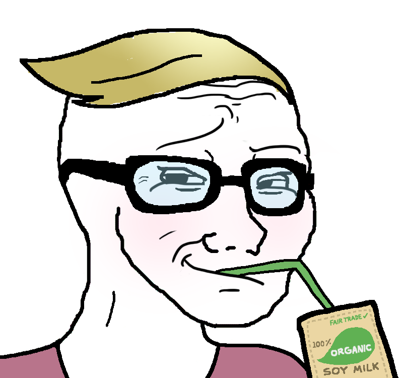 Wojak Soy Drinker | Soy Boy | Know Your Meme