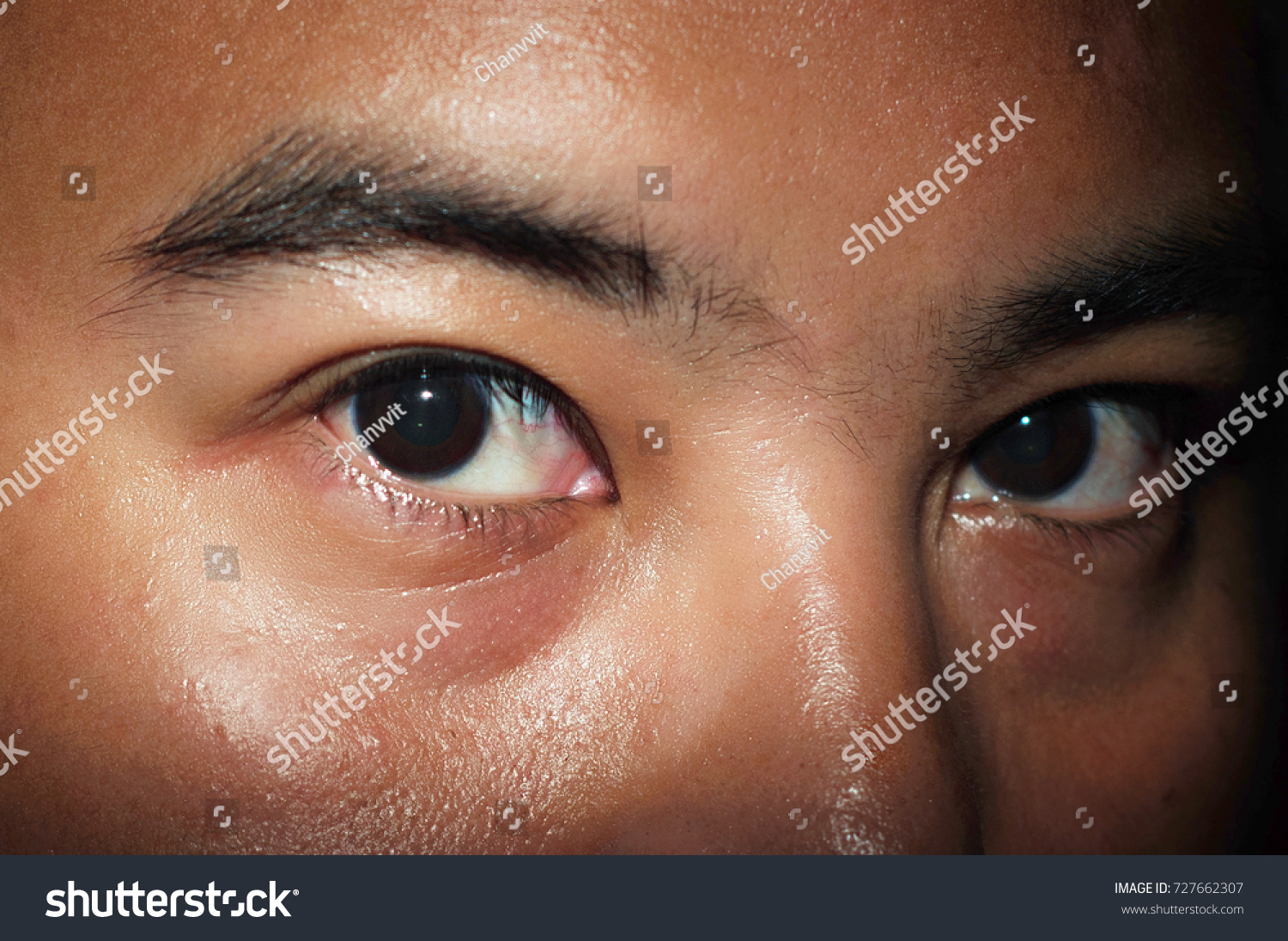 Asian Black Eyes Stock Photo (Edit Now) 727662307