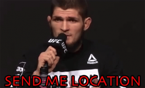 Send Me Location Khabib GIF - Send Me Location Khabib - Discover & Share  GIFs