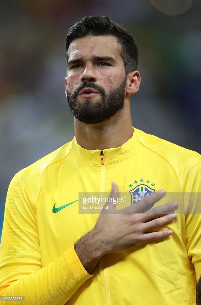 Brazil goalkeeper Alisson Becker is seen during the 2018 FIFA World... |  Goalkeeper, Liverpool team, European soccer