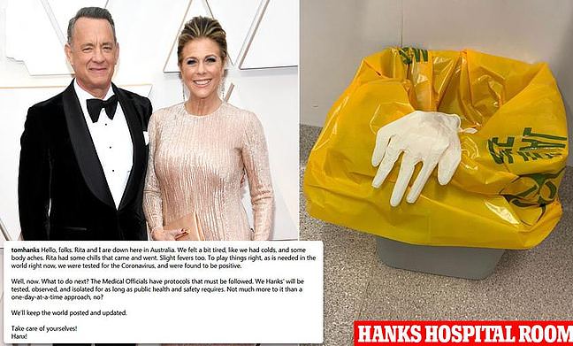 Tom Hanks and wife Rita Wilson test positive for coronavirus 