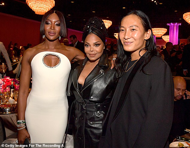 Alexander Wang, who rose to fame in the mid 2000s following the launch of his fashion label, has been accused of sexual misconduct by multiple individuals, according to WWD. He is pictured above with Naomi Campbell and Janet Jackson in January