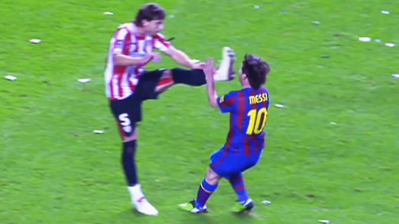 Players Hunting on Lionel Messi ● Horror Tackles ● Brutal Fouls | HD