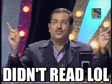 Image result for didn't read indian gif