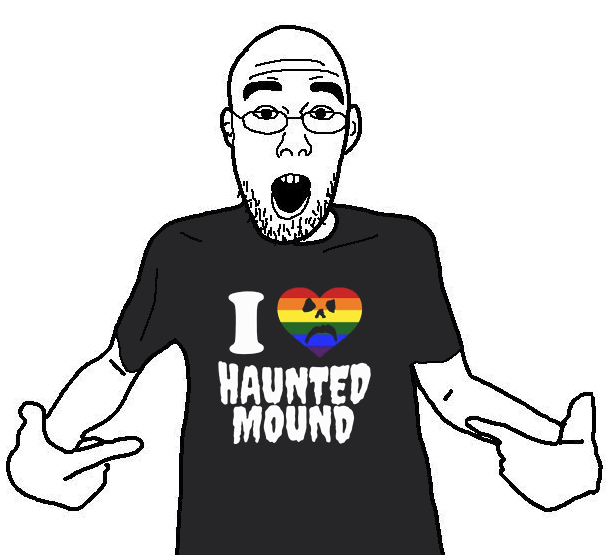 Anyone else think that the pride t shirt looks like a shirt that a soyjak  would wear : r/HauntedMound