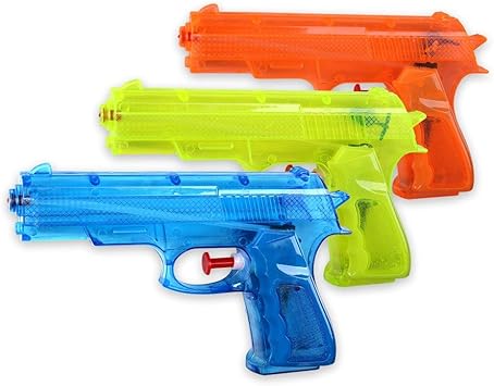 Schramm® 3 pieces water pistol classic ca. 17cm water pistols water pistol  water gun watergun water rifle water rifles: Amazon.co.uk: Toys & Games