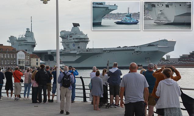 Humiliation as British £3bn HMS Prince of Wales comes back to port... days after breaking