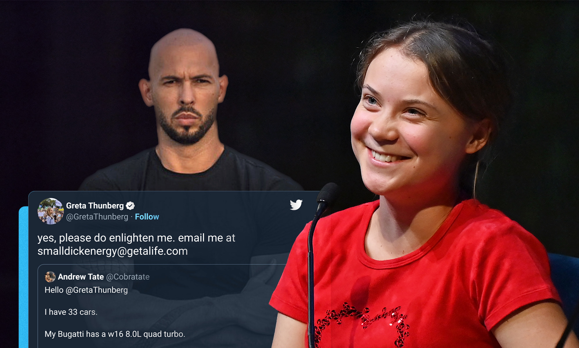 Andrew Tate tries and fails to clap back at Greta Thunberg