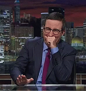 John Oliver Bursting Hysterical Laughing GIF | GIFDB.com